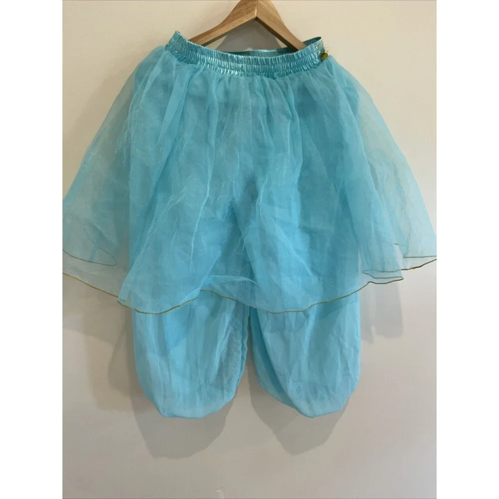 Disney Jasmine Costume Bottoms Sz 9/10 Blue Pants Up To 140cm/55” Halloween Cos. - Picture 2 of 4